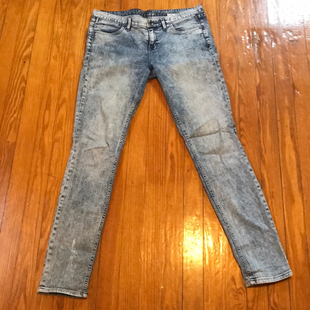 Madewell 37s Acid Wash Skinny Mid Rise Jeans 28x32