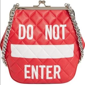 Authentic MOSCHINO “Do Not Enter” Shoulder Bag