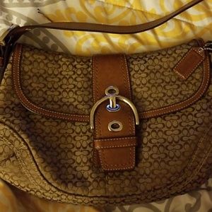 Coach purse monogrammed brown like new