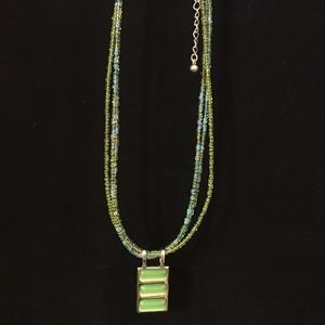 Lia Sophia Jewelry - Lime green rectangle pendant necklace Lia Sophia Jewelry - Lime green rectangle pendant necklace