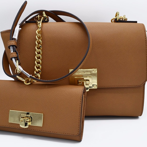 Michael Kors Tina Satchel Acorn + Wallet Callie - Picture 1 of 1