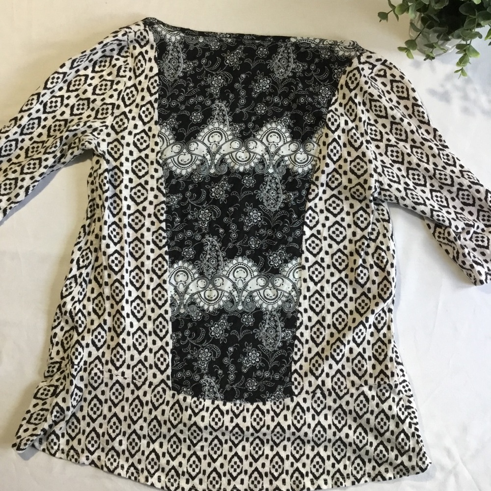 Anthropologie Akemi + Kin split-neck ikat top - Picture 3 of 8