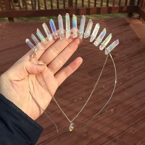 Angel Aura Crystal Crown w/ Dangling Charm