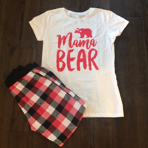 mama bear and baby bear pjs