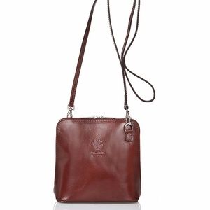 Brown Leather Crossbody Bag Giorgio Costa