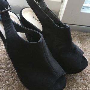 Torrid, Suede Wedge with peep toe, wide width