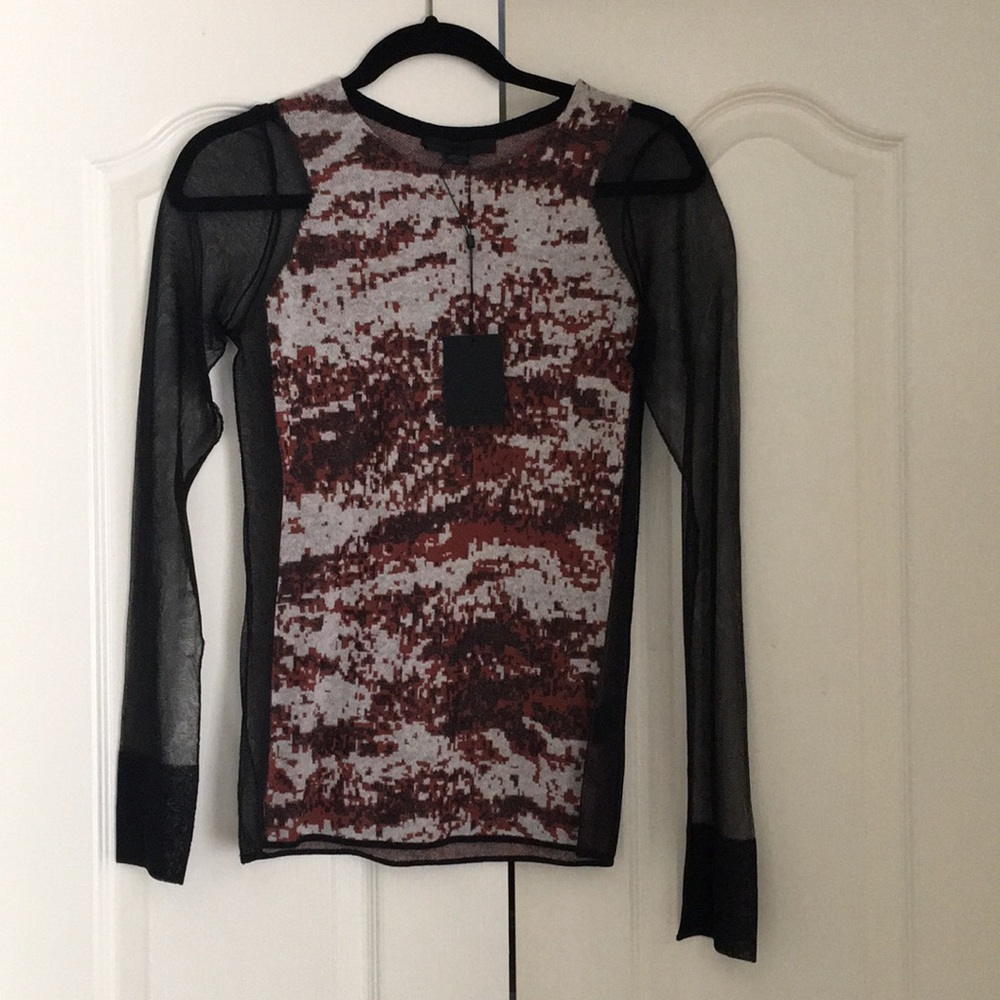 Alexander Wang Sheer Jacquard Top