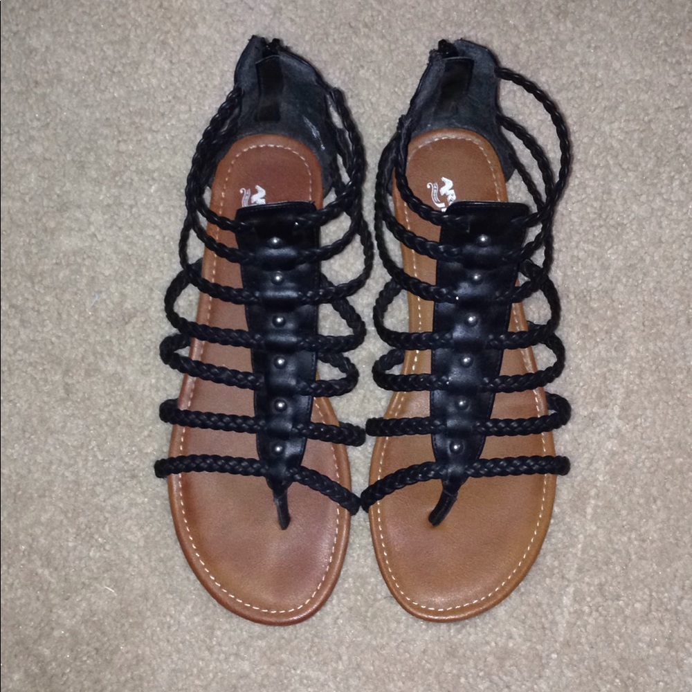 Black Gladiator sandals
