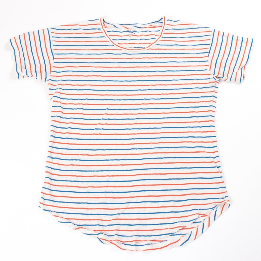 ❌Sold❌Madewell whisper cotton brion stripe tee - Picture 3 of 5