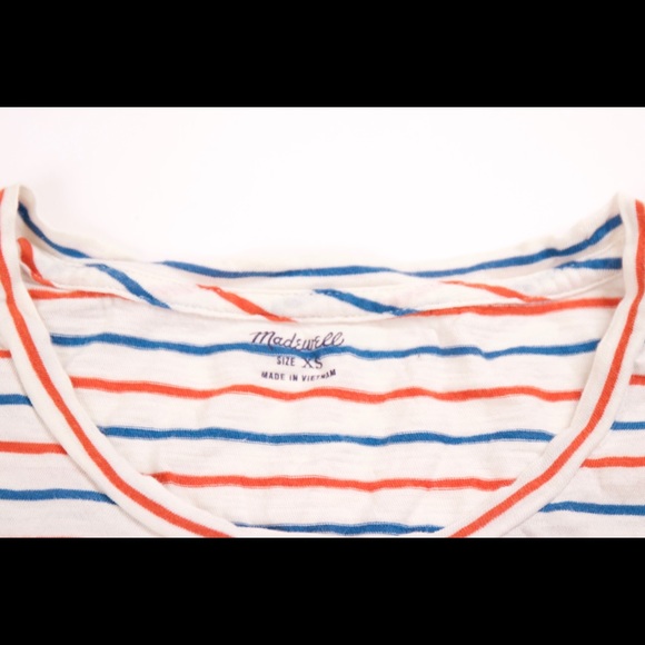 ❌Sold❌Madewell whisper cotton brion stripe tee - Picture 4 of 5