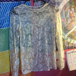 Long sleeve see through shirt