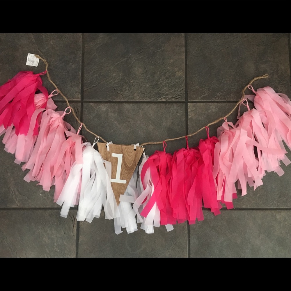 Banner for girls first birthday