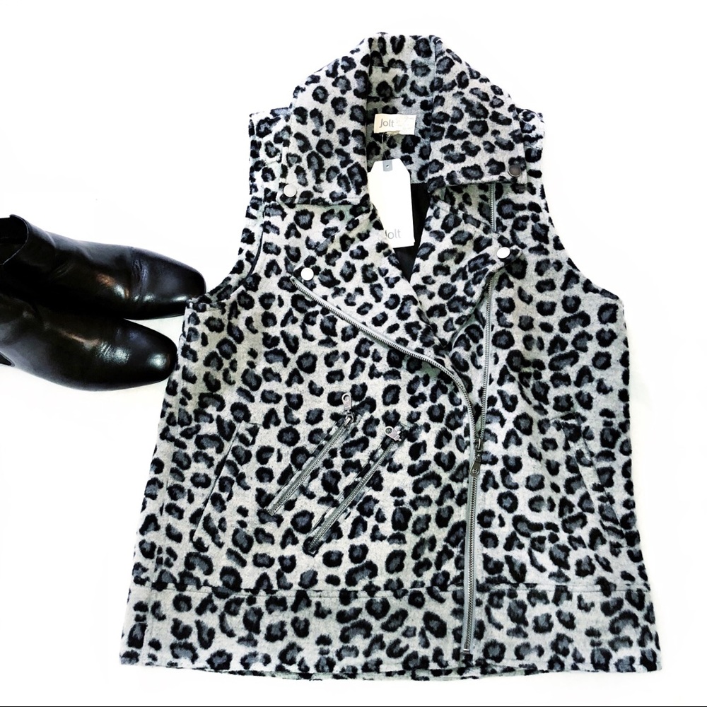 JOLT • animal print moto vest