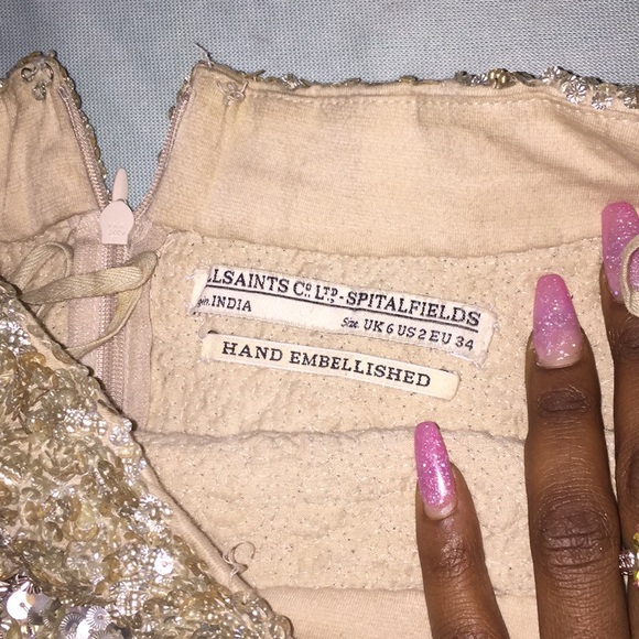 Authentic (Allsaints)hand embellished skirt - Picture 4 of 5