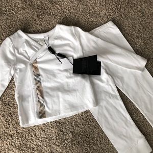 NWT 18 mo white Burberry outfit