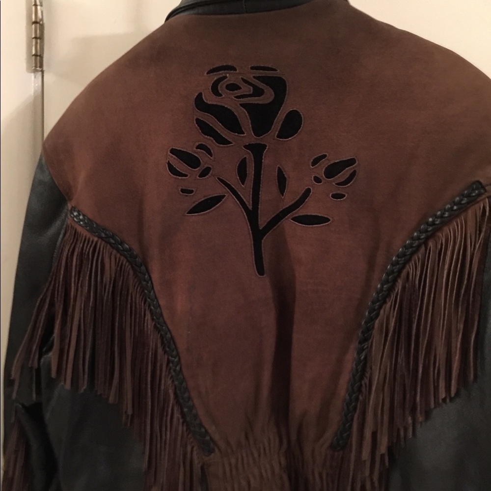 Women’s leather motorcycle jacket