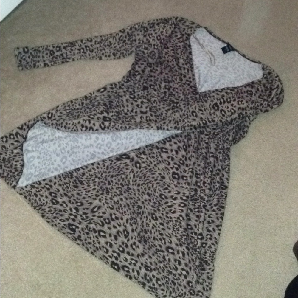 Cheetah wrap dress