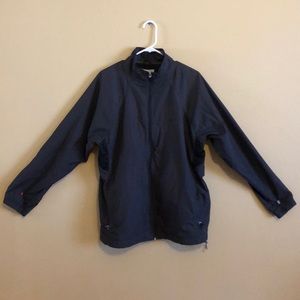 Nike 100% Polyester Mesh Lining Large Black Jacket