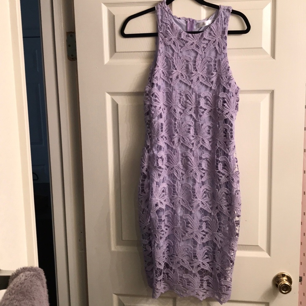 Missguided Lavender Lace Dress