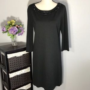 Ann Taylor Detailed Neckline Dress
