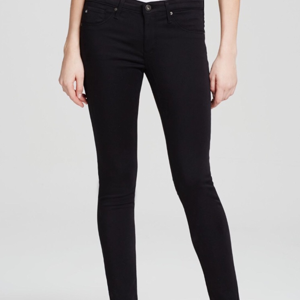 AG Stevie Ankle Sateen Black Jeans, Size 27 (4)