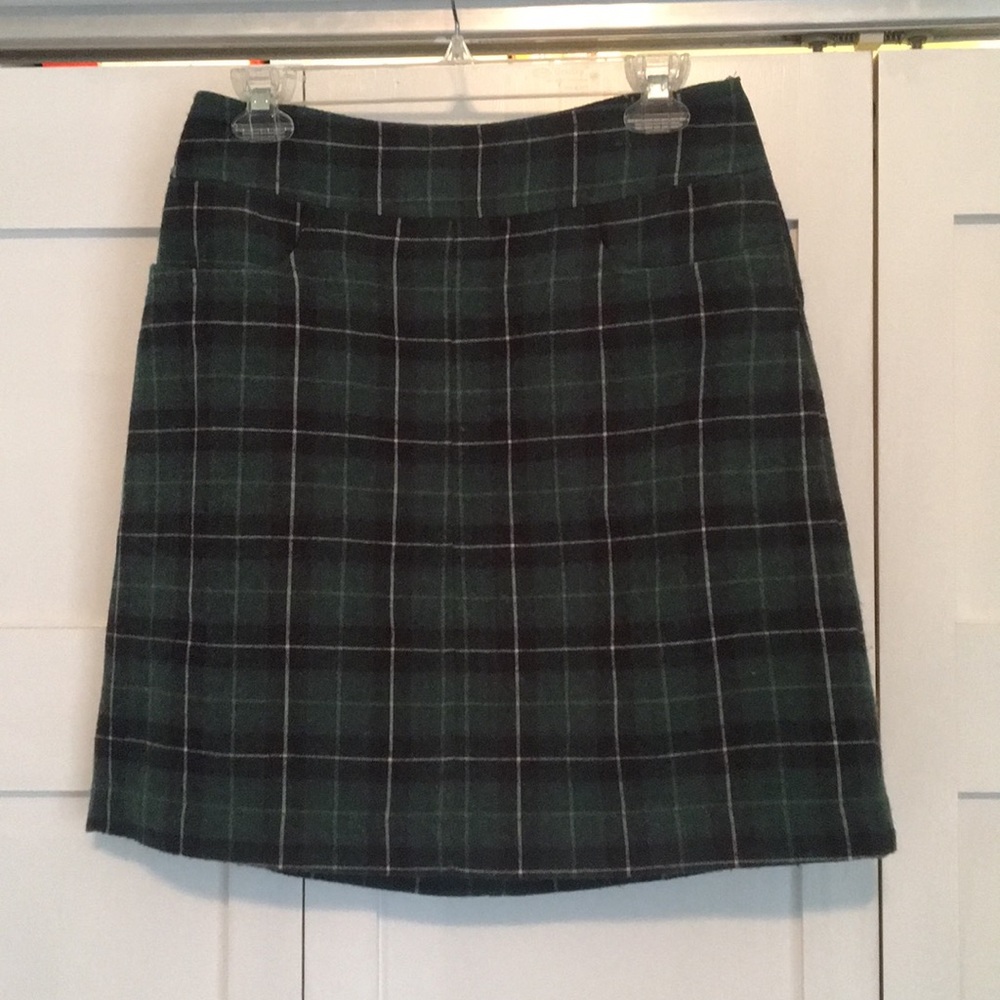 Plaid wool skirt