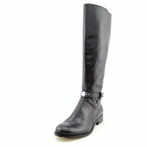 MICHAEL KORS ARLEY BLACK LEATHER RIDING BOOTS SZ6