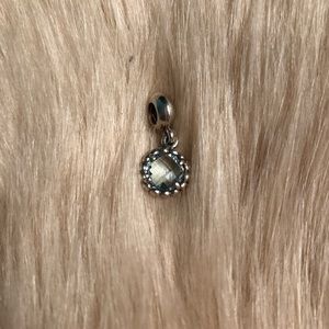 PANDORA Cool Breeze Blue Topaz Charm RETIRED