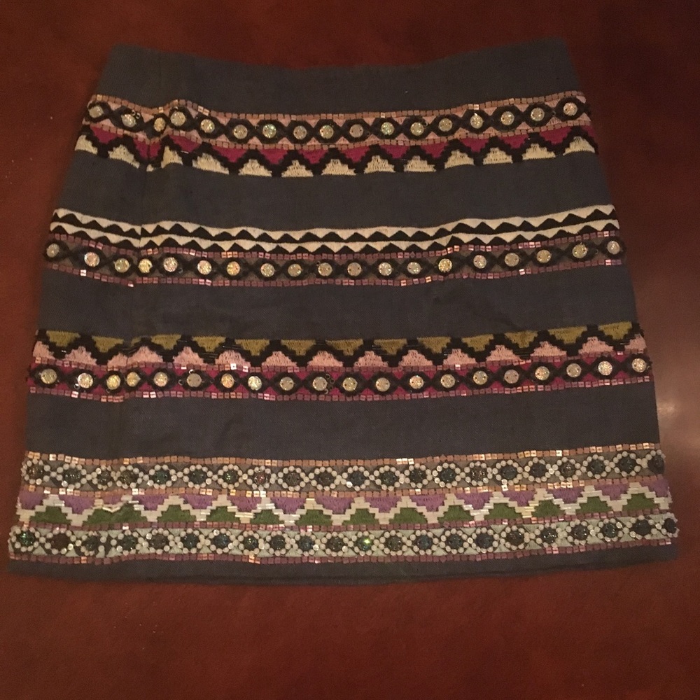 Embellished Nicole Miller Mini Skirt