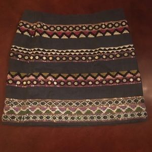 Embellished Nicole Miller Mini Skirt