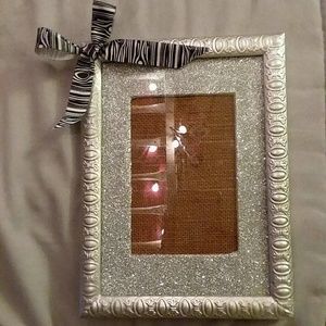 Silver glitter frame
