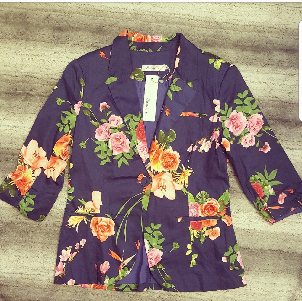 Modcloth Floral Blazer