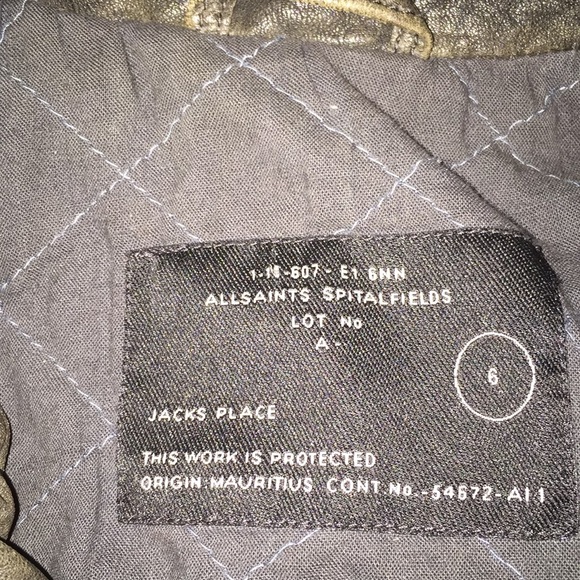 Authentic (Allsaints) REAL leather biker vest. - Picture 3 of 8