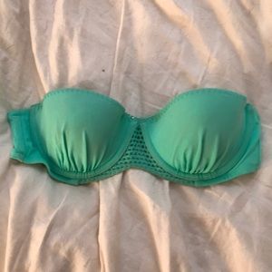 VS blue strapless swim top. New. Never worn