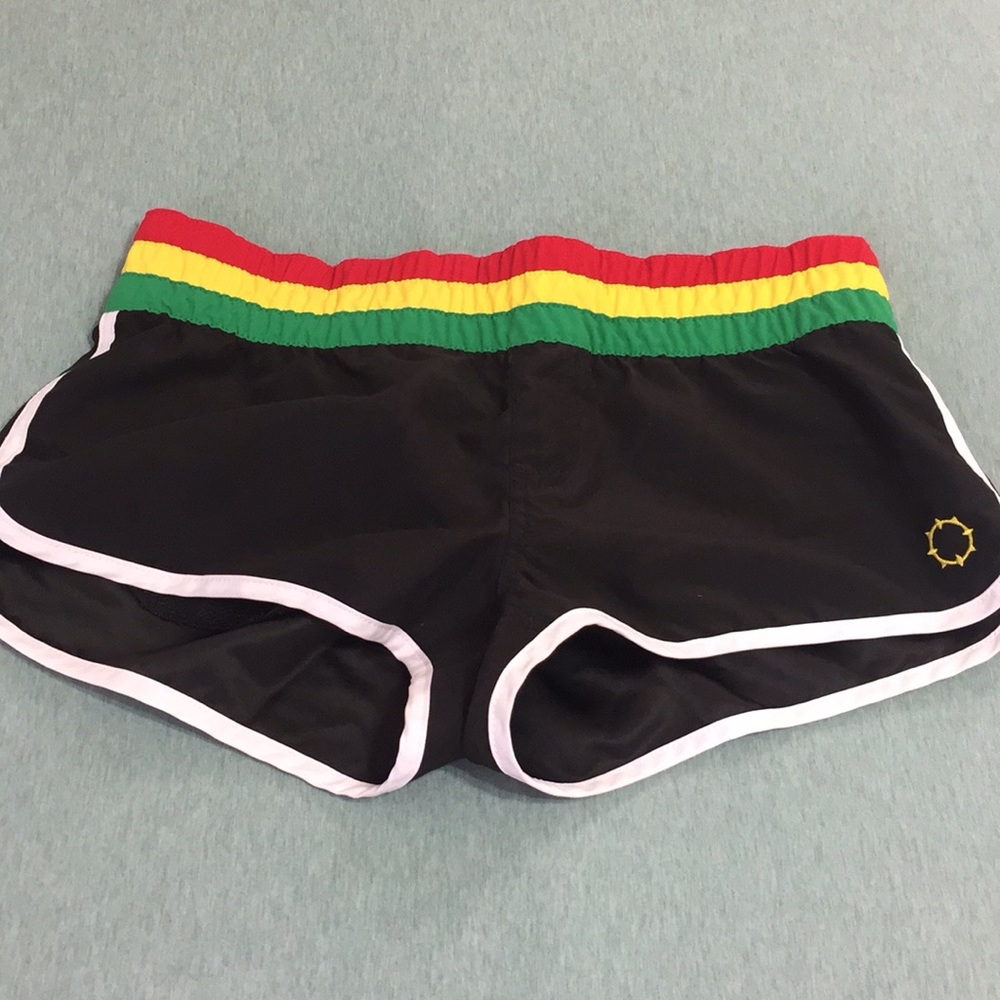 Rasta style beach shorts