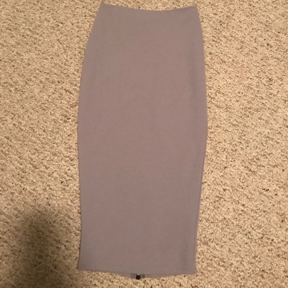 Lavender midi skirt with back zipper