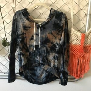 Light, tie-die sweatshirt