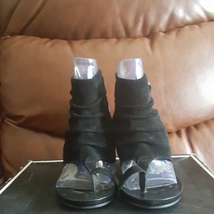 MIA Maiden Suede Like Material Wedge Shoes