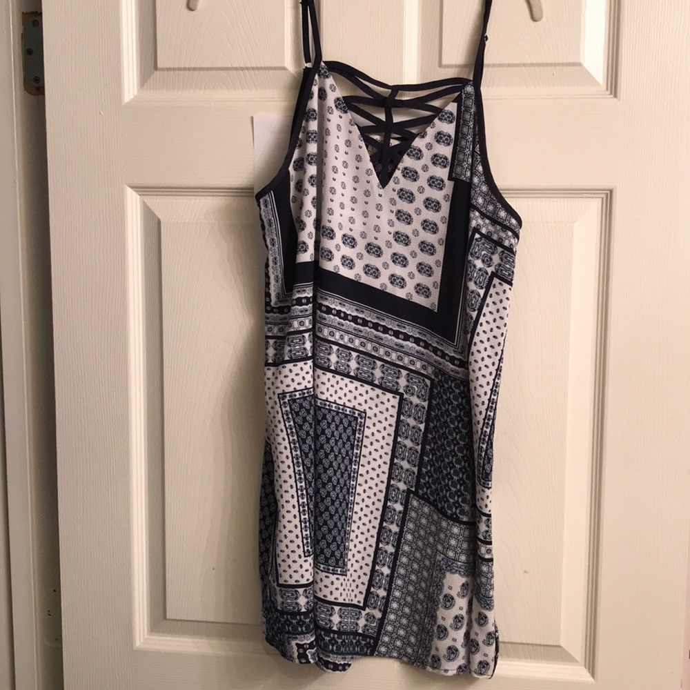 Blue Patterned Sun Dress