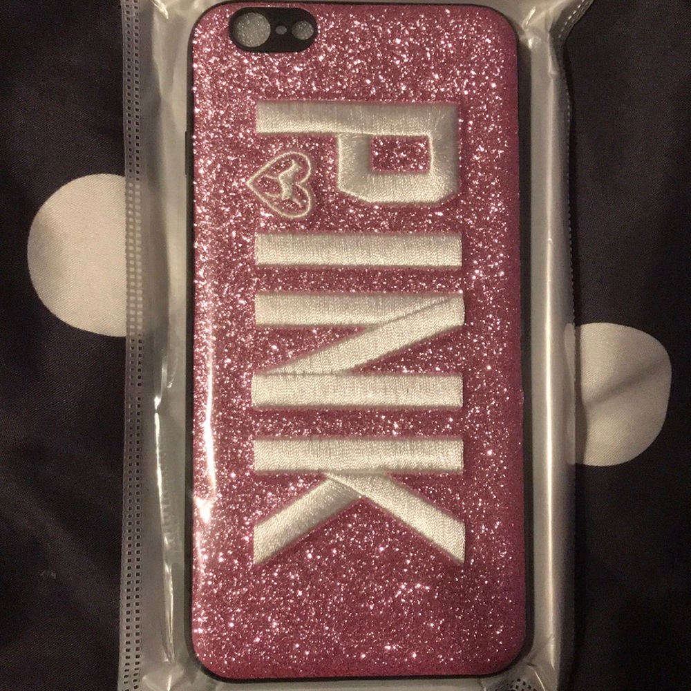 iPhone pink and white case