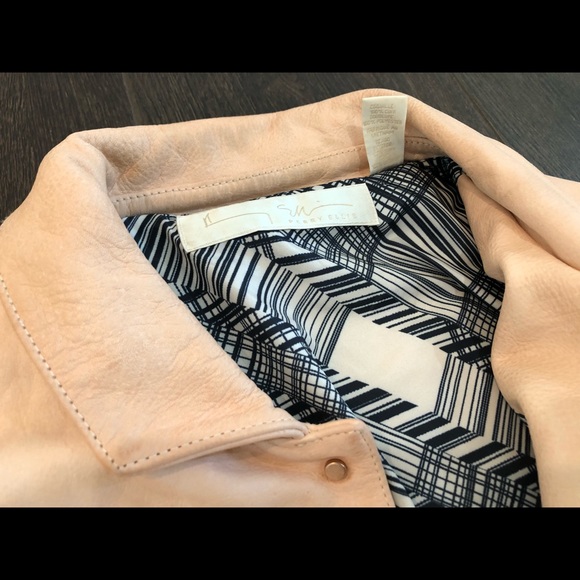 PERRY ELLIS LEATHER BOMBER - Picture 2 of 4