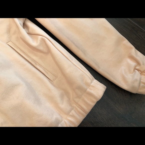 PERRY ELLIS LEATHER BOMBER - Picture 3 of 4