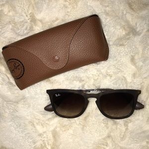 Authentic ray ban sunglasses in brown style #4221