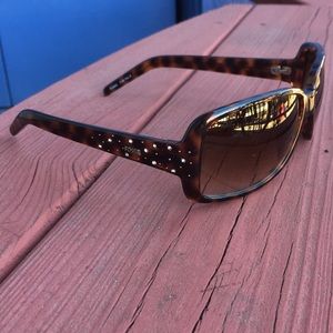 Fossil Tortoise Sunglasses with White Sequins