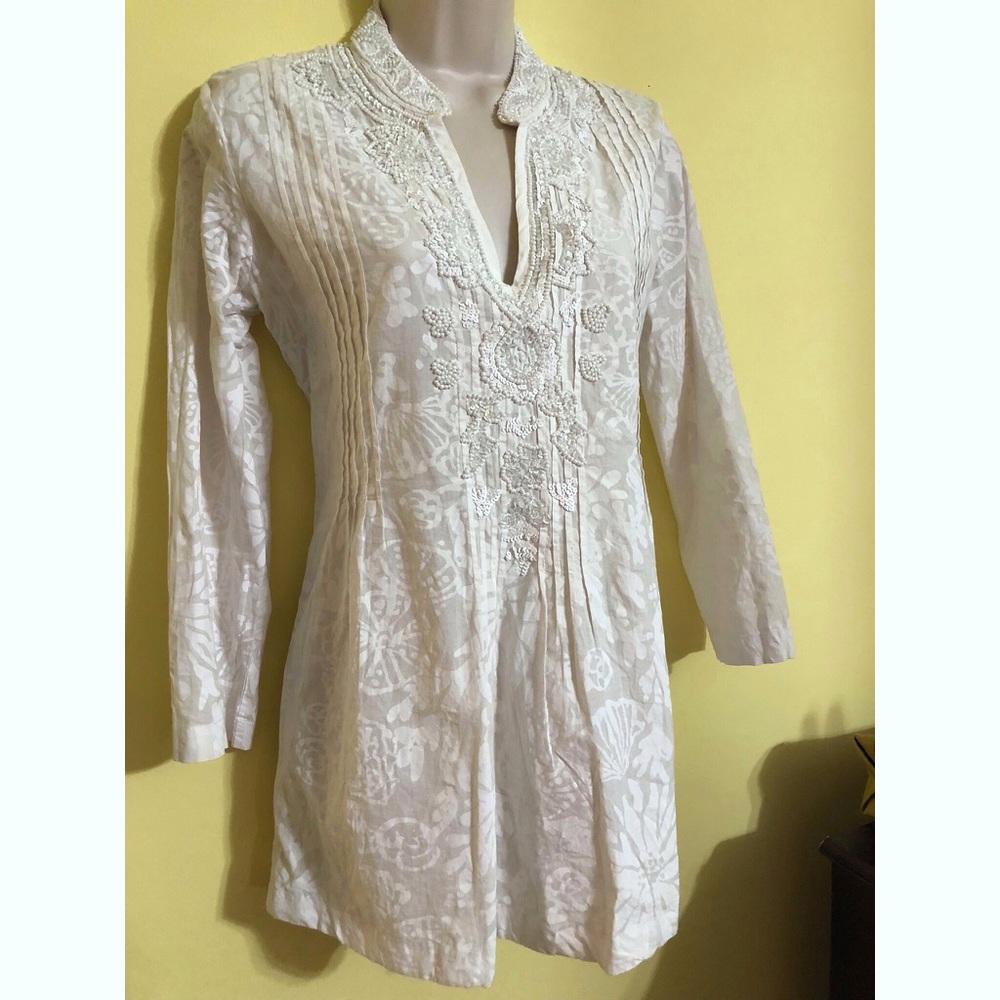 ❌SOLD❌Lilly Pulitzer Sarasota Beaded Tunic Sz Sm - Picture 6 of 8
