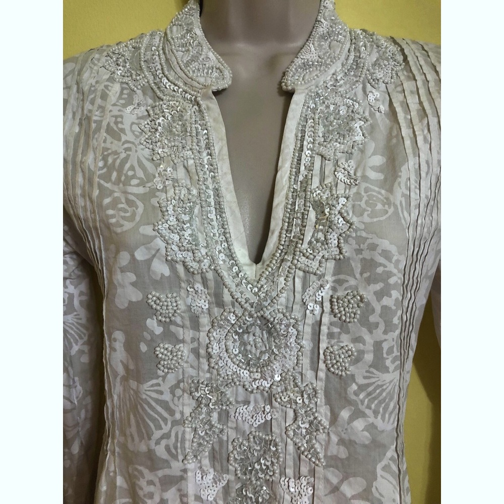 ❌SOLD❌Lilly Pulitzer Sarasota Beaded Tunic Sz Sm - Picture 7 of 8