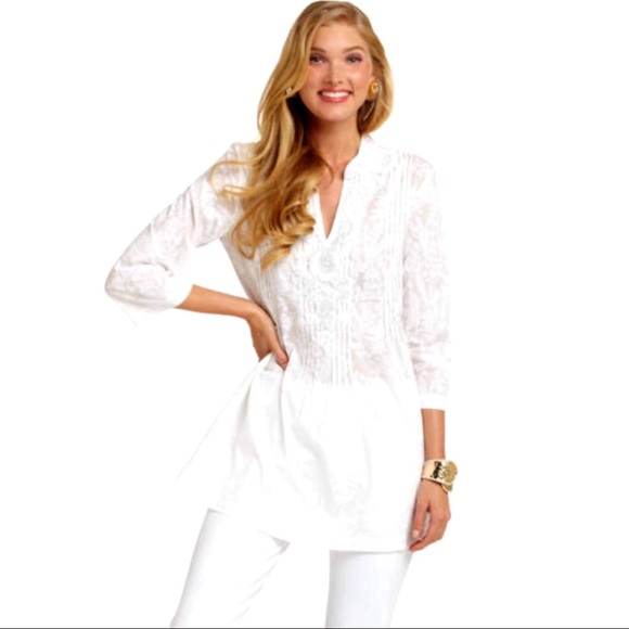 Lilly Pulitzer Tops - ❌SOLD❌Lilly Pulitzer Sarasota Beaded Tunic Sz Sm