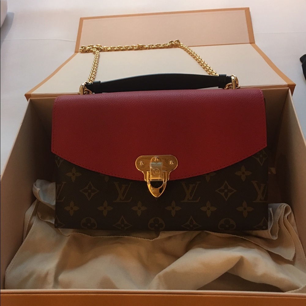 Louis Vuitton Red And Logo Crossbody