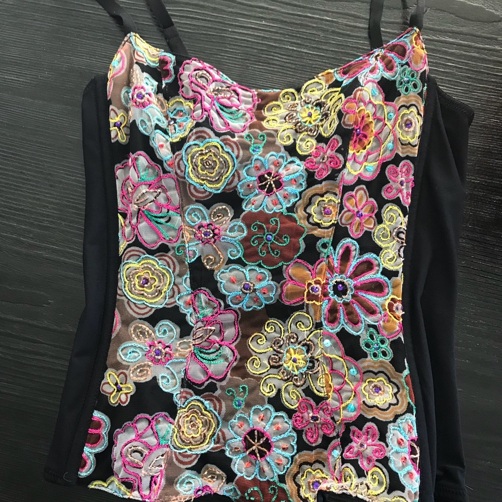 Corset with crystals