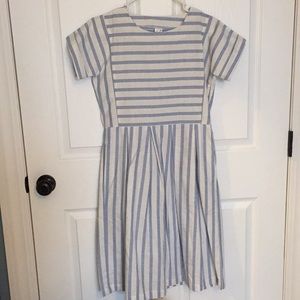 Blue & White Striped Dress